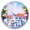 Designart 'Paris Eiffel Tower French Country Wall Clock